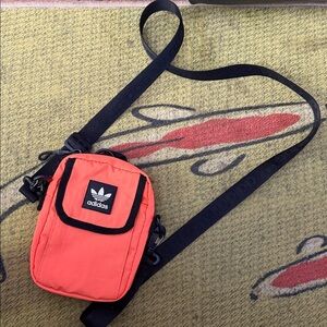 Adidas Coral Crossbody Bag with Black Strap can fit iphone  17 pro max